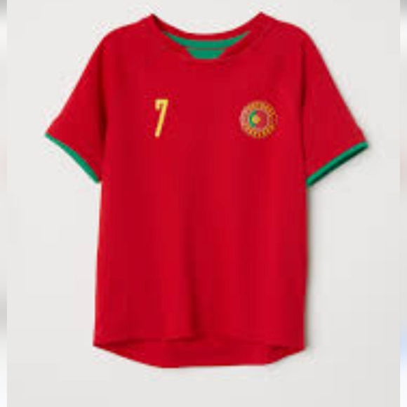 Portugal Soccer Shirt Red Quick Dry Kids Size 2-4 Years NWOT - Picture 3 of 10